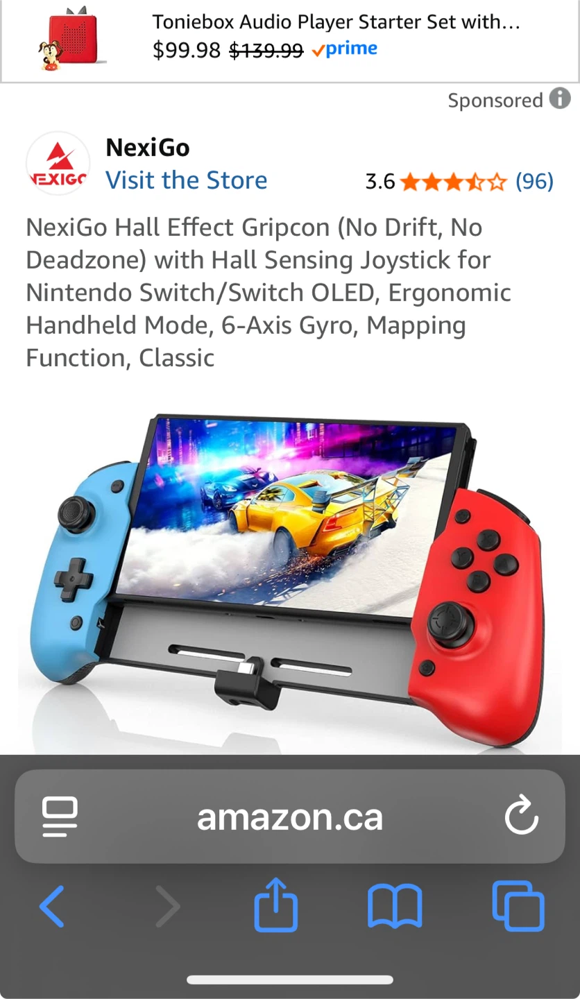 NexiGo  Gripcon for Switch/OLED - Classic