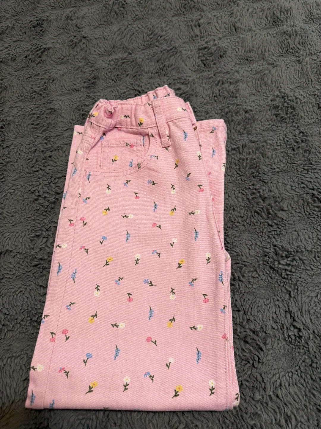 Old Navy Pink Floral Jeans - Size 10