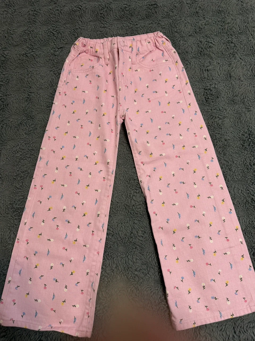 Old Navy Pink Floral Jeans - Size 10 image indicator(2)