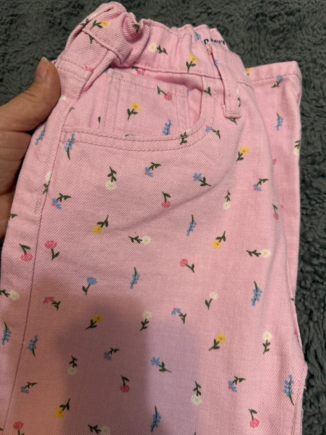 Old Navy Pink Floral Jeans - Size 10 image indicator(5)