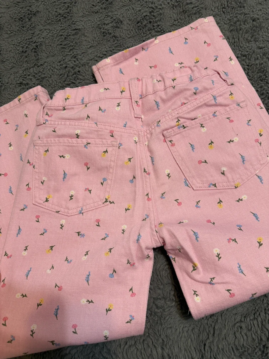 Old Navy Pink Floral Jeans - Size 10 image indicator(4)