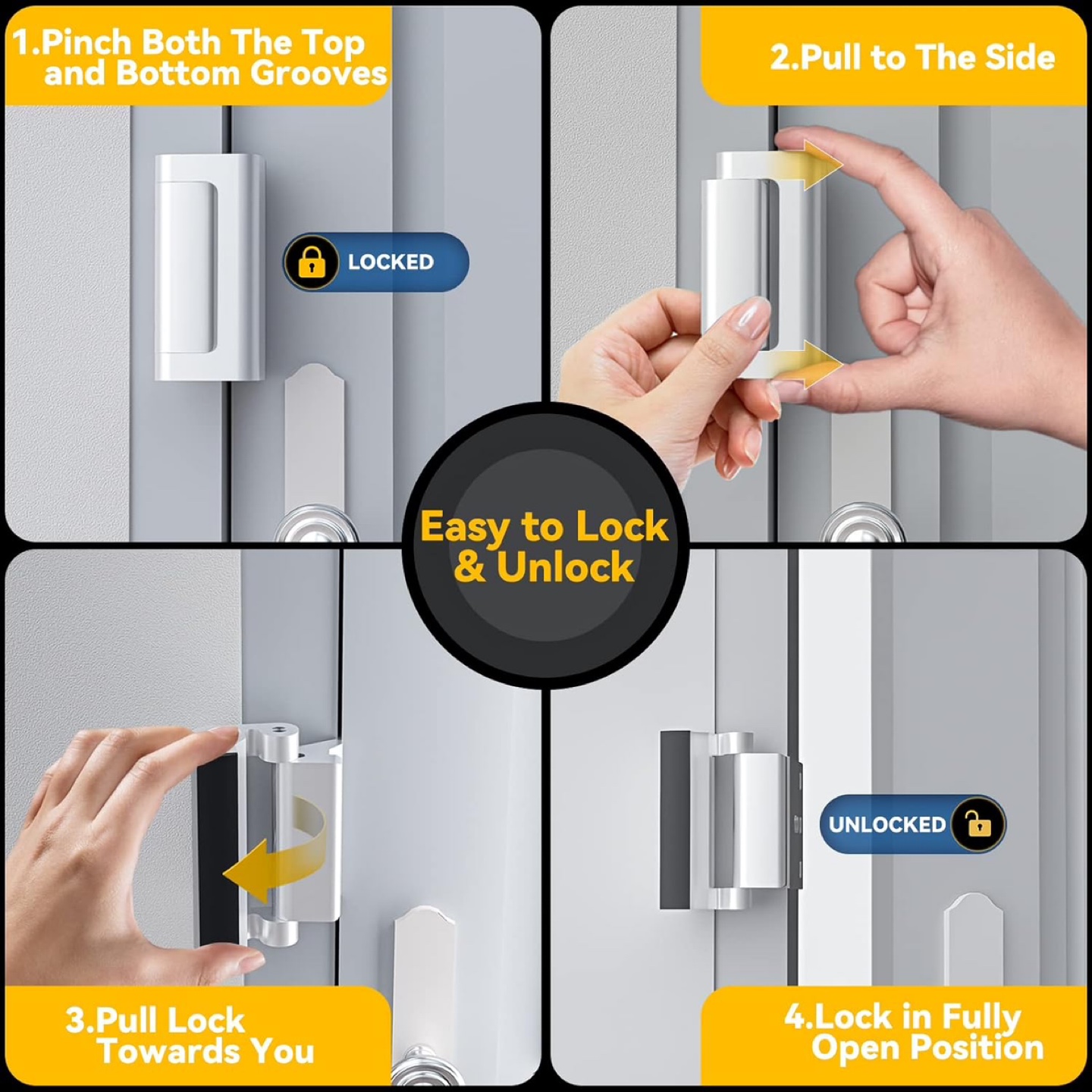 Home door security lock for inward swinging - photo 2