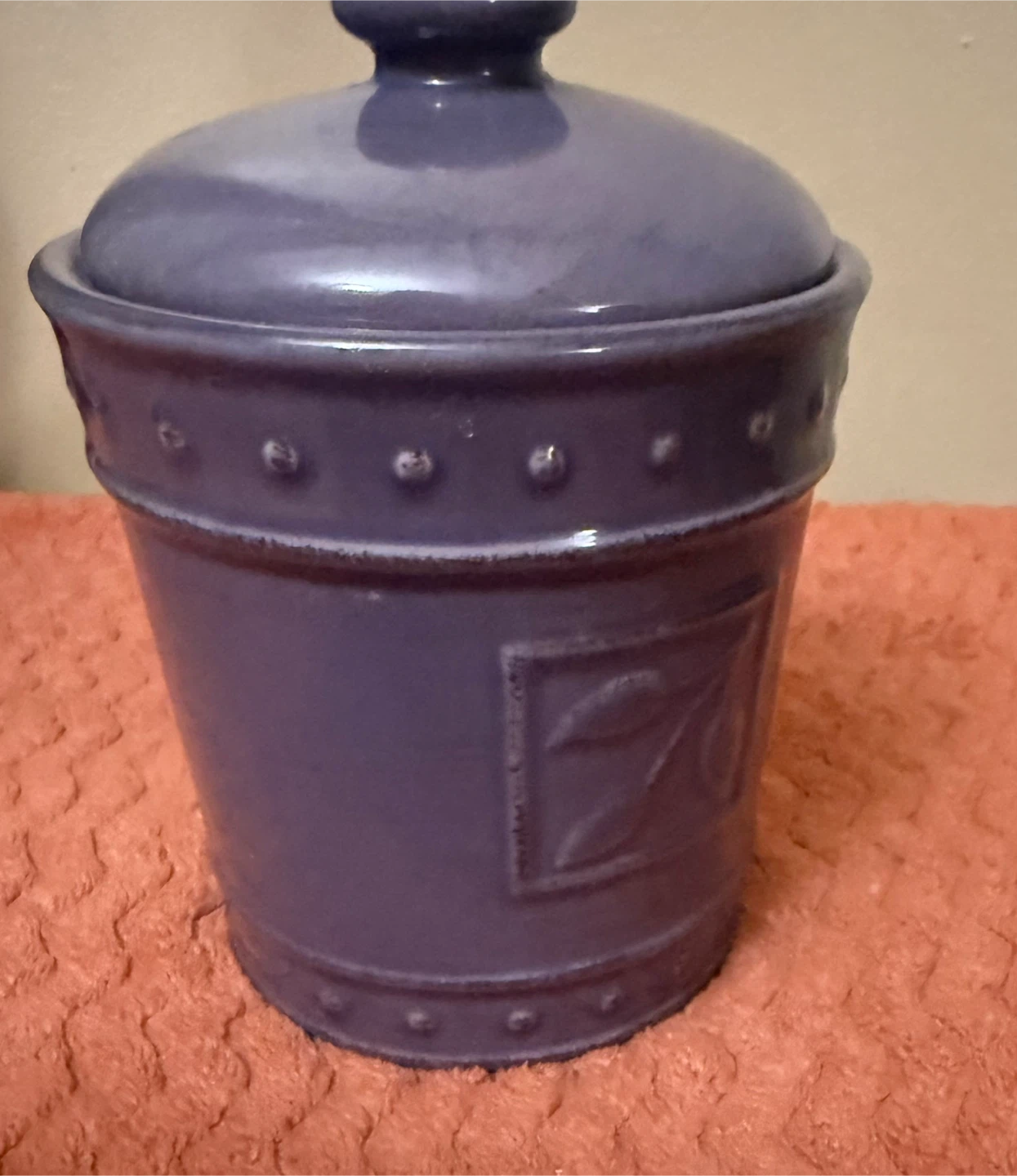 Small Purple Cookie Jar - photo 2