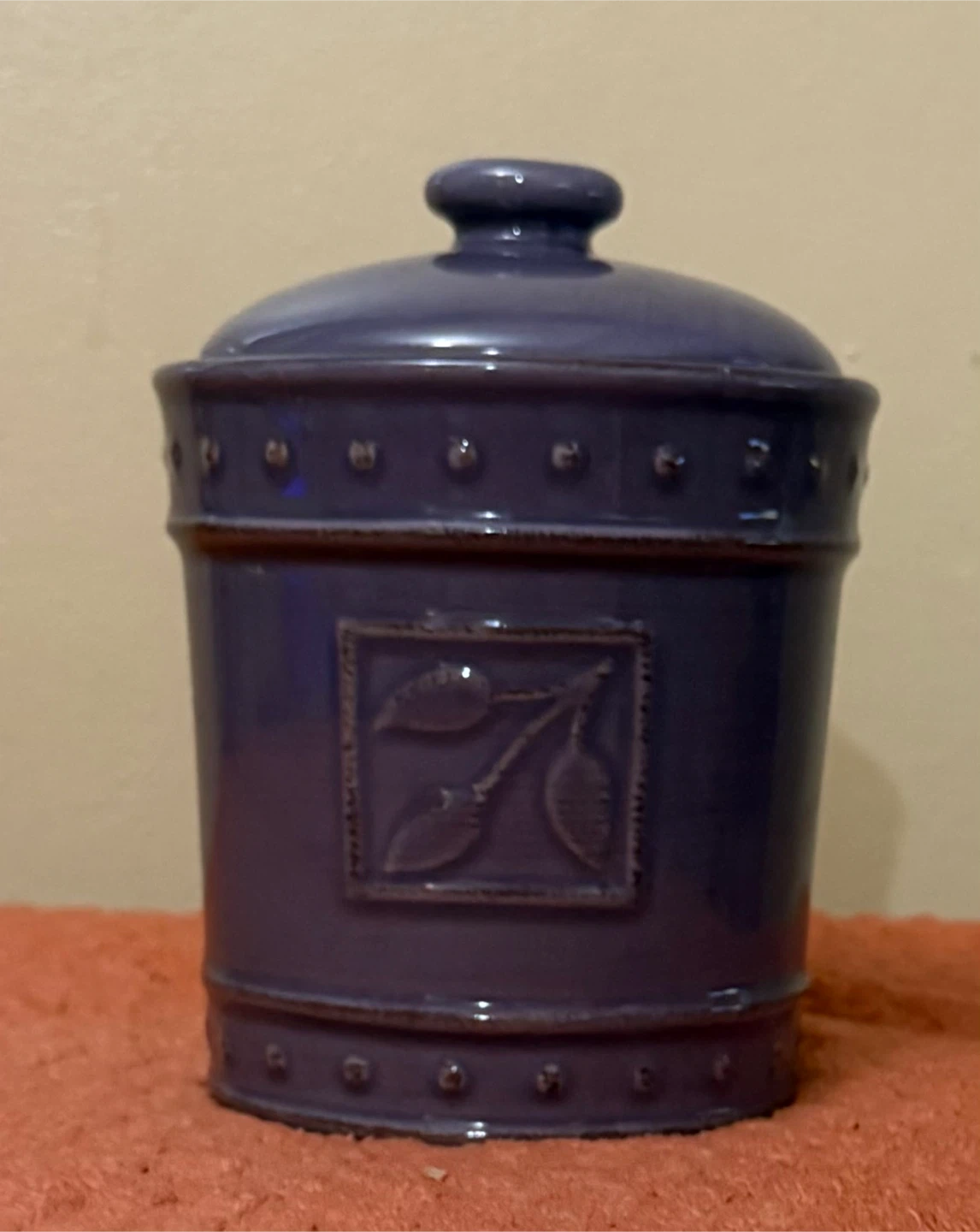 Small Purple Cookie Jar