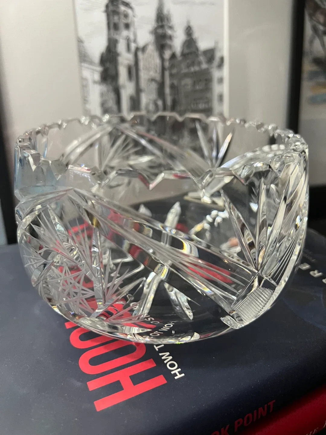 Vintage Pinwheel Crystal Bowl