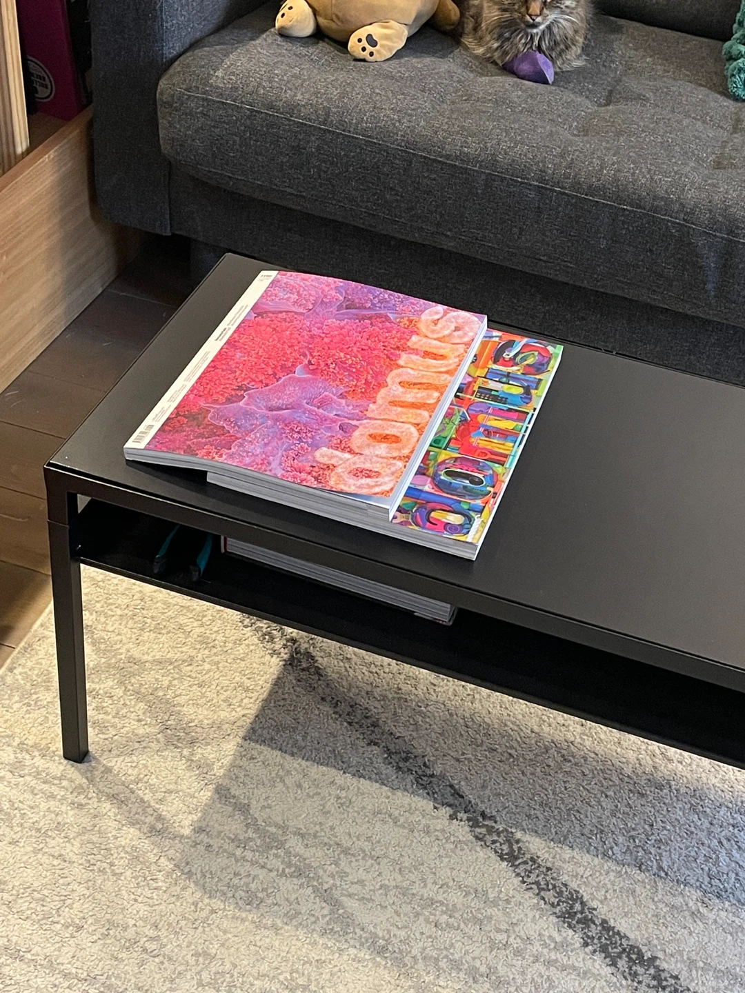 IKEA NYBODA Coffee Table w Reversible Table Top, Black/White - photo 2