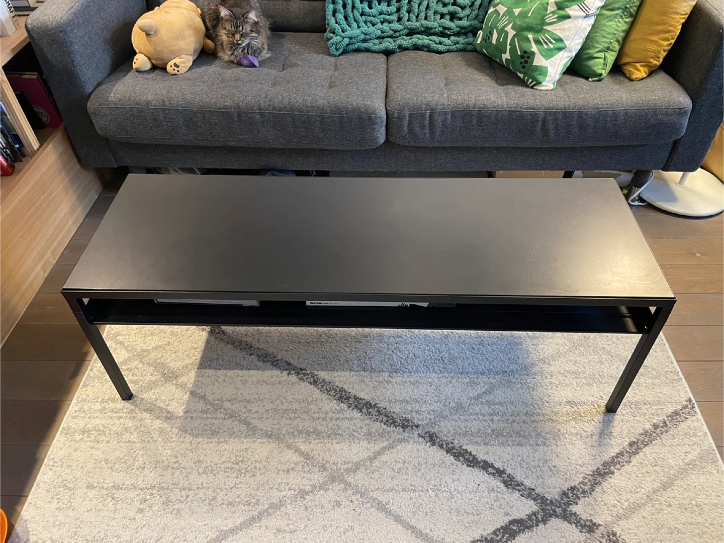 IKEA NYBODA Coffee Table w Reversible Table Top, Black/White