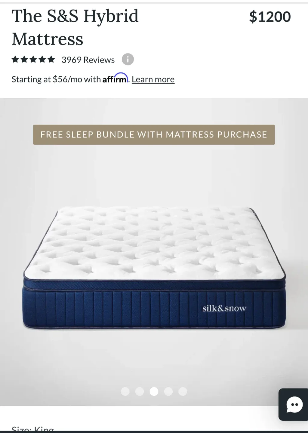 Silk & Snow Hybrid King Mattress
