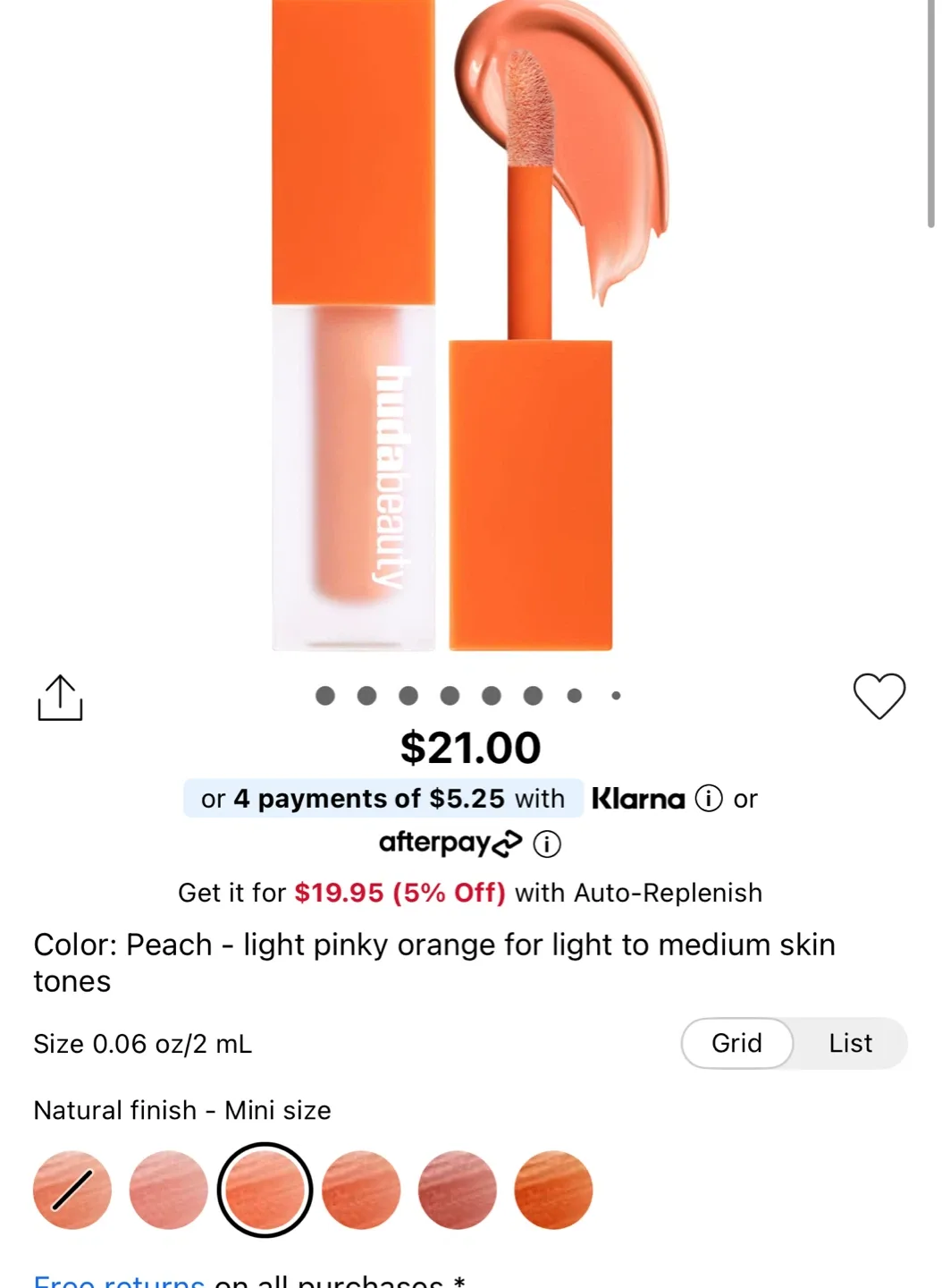 2 Huda Beauty #FauxFilter Color Corrector - Peach
