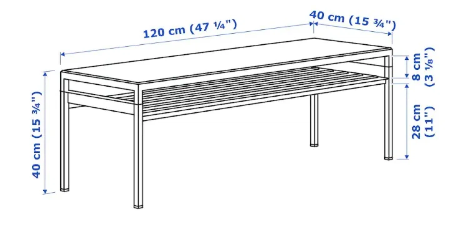 IKEA NYBODA Coffee Table w Reversible Table Top, Black/White - photo 5