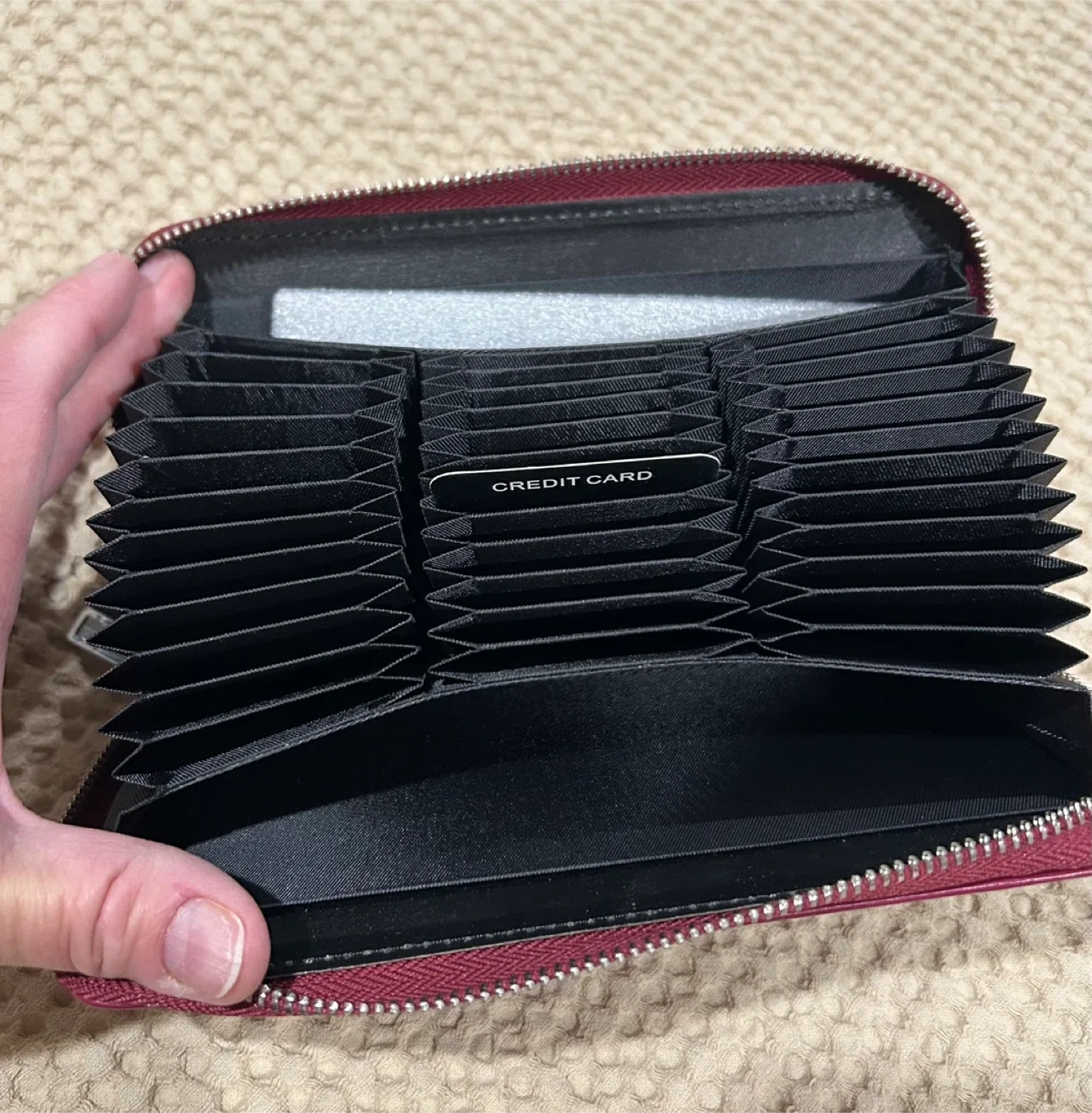 Burgundy Accordion Wallet image indicator(2)