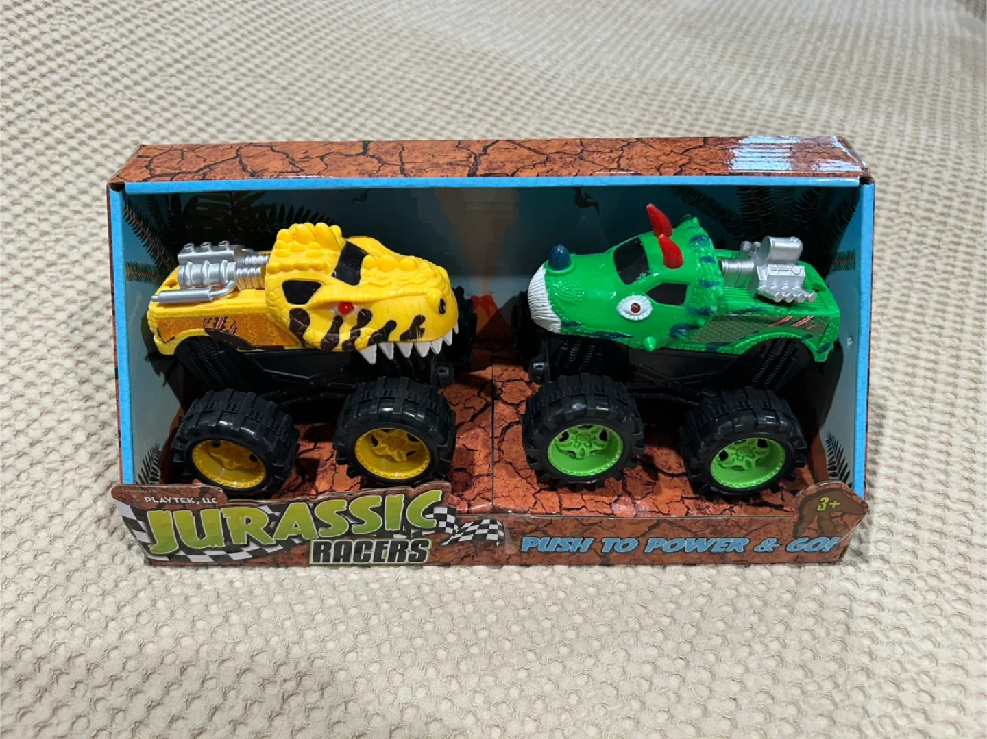 Playtek Jurassic Racers Push to Power Trucks - New!