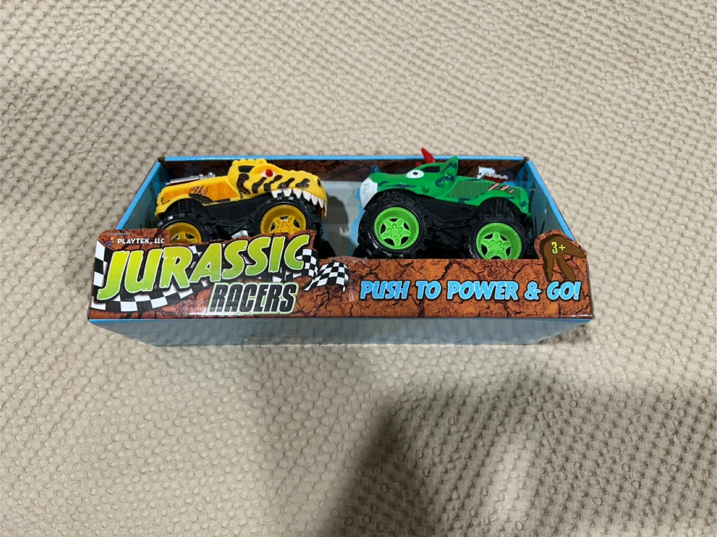 Playtek Jurassic Racers Push to Power Trucks - New! image indicator(3)