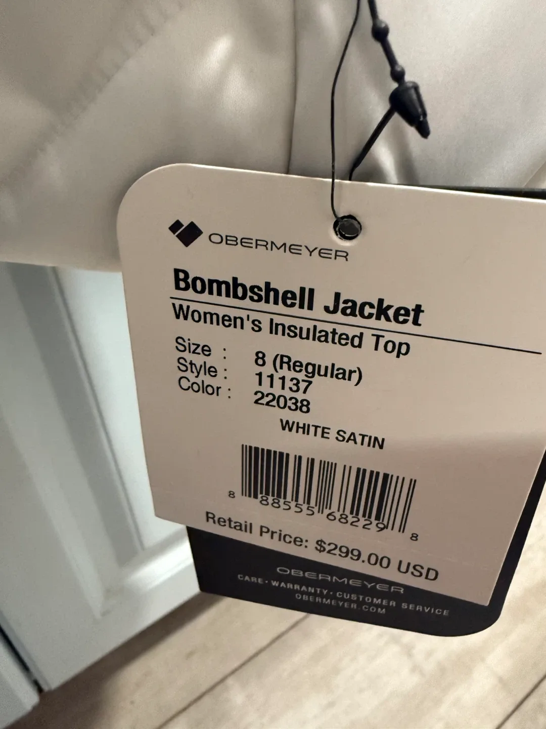 Obermeyer Bombshell Jacket - Women's Size 8 White image indicator(4)