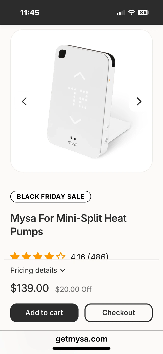 Mysa Smart Thermostat for Mini-Split Heat Pumps - photo 4
