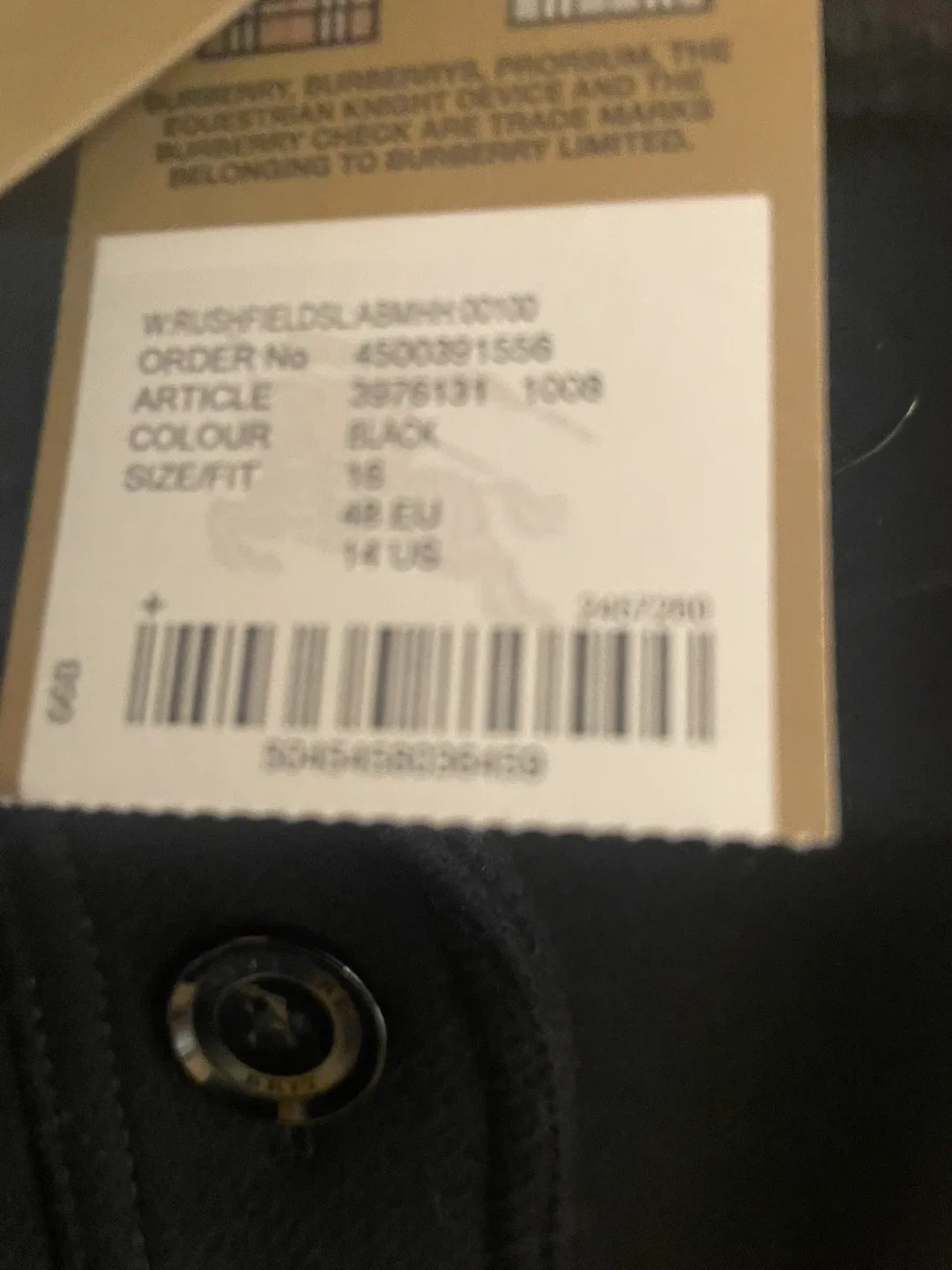 Burberry Black Coat Size 16 image indicator(4)