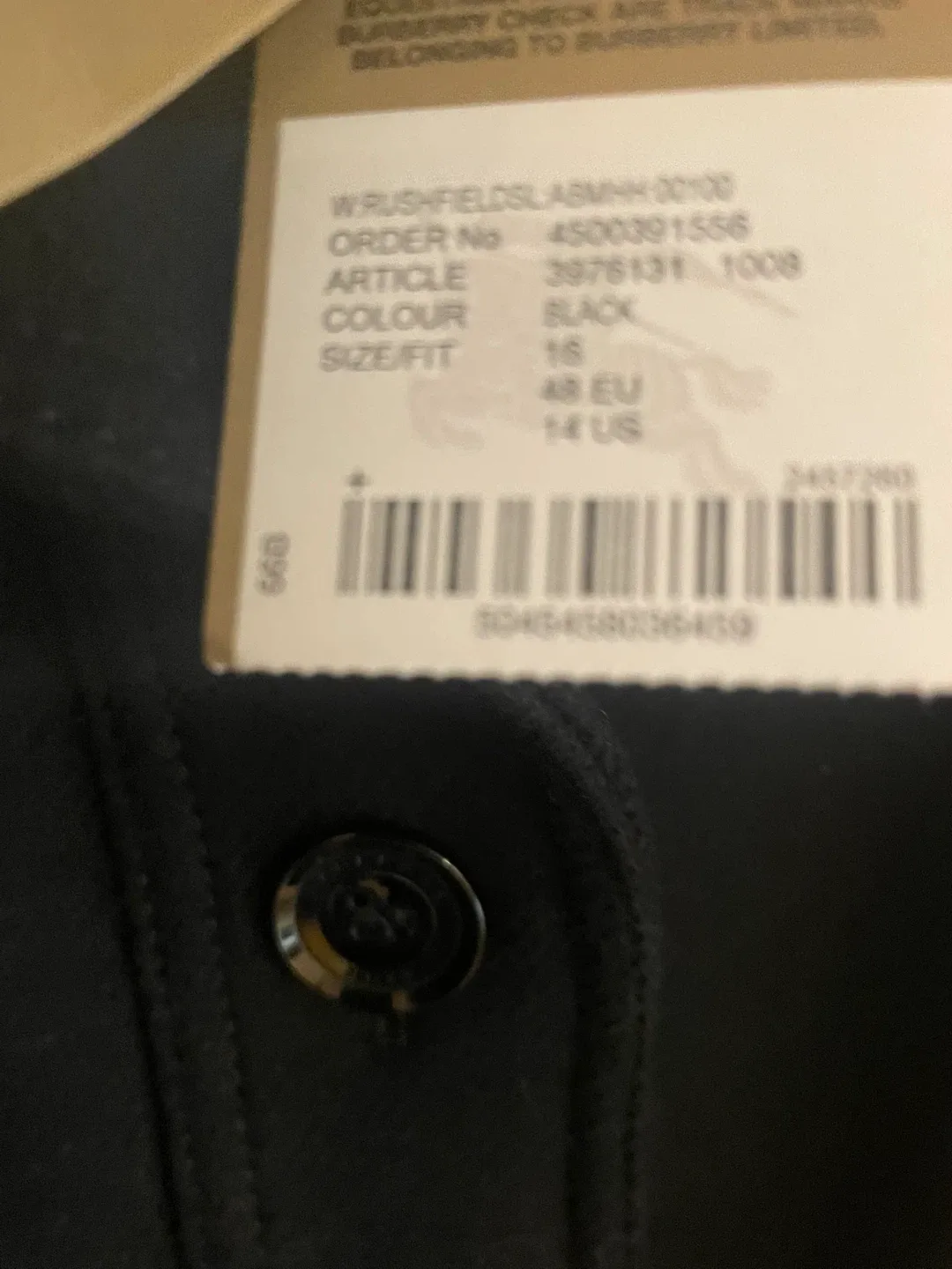 Burberry Black Coat Size 16 image indicator(3)