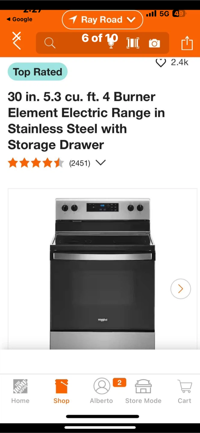 Whirlpool 30 in. 4 Burner Electric Range - photo 3