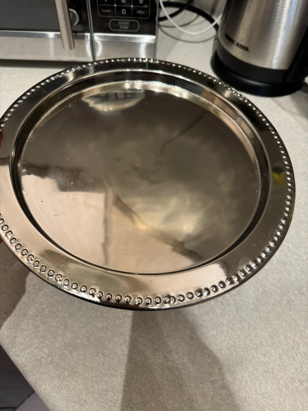 Silver Round Decorative Tray - photo 5
