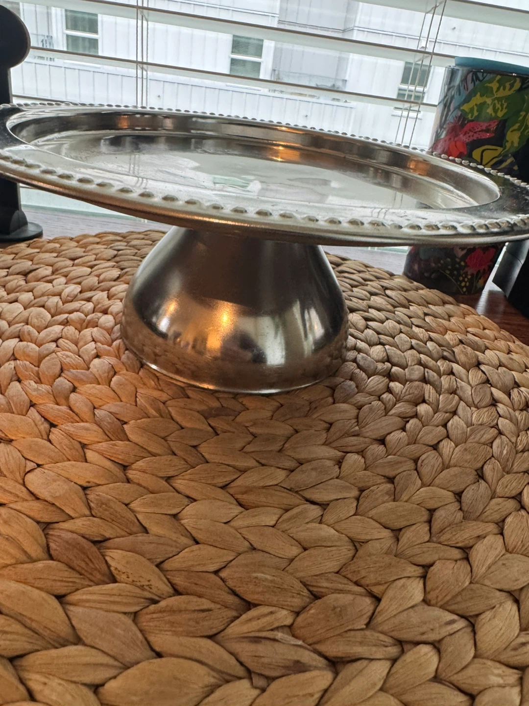 Silver Round Decorative Tray - photo 2