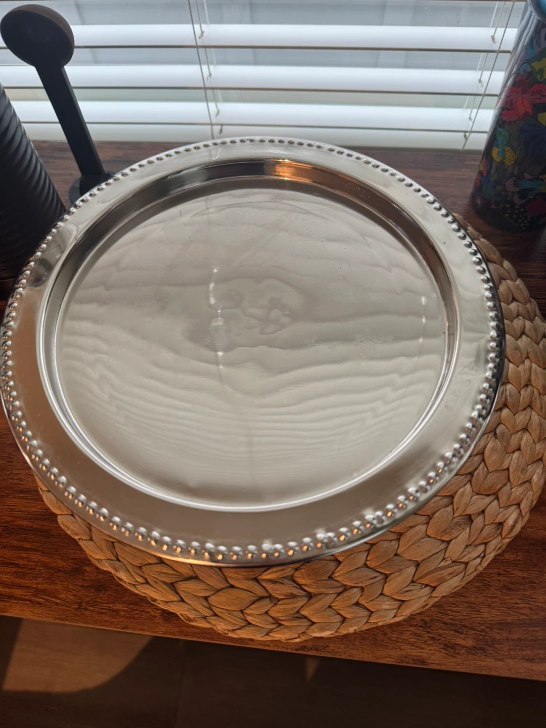Silver Round Decorative Tray - photo 4