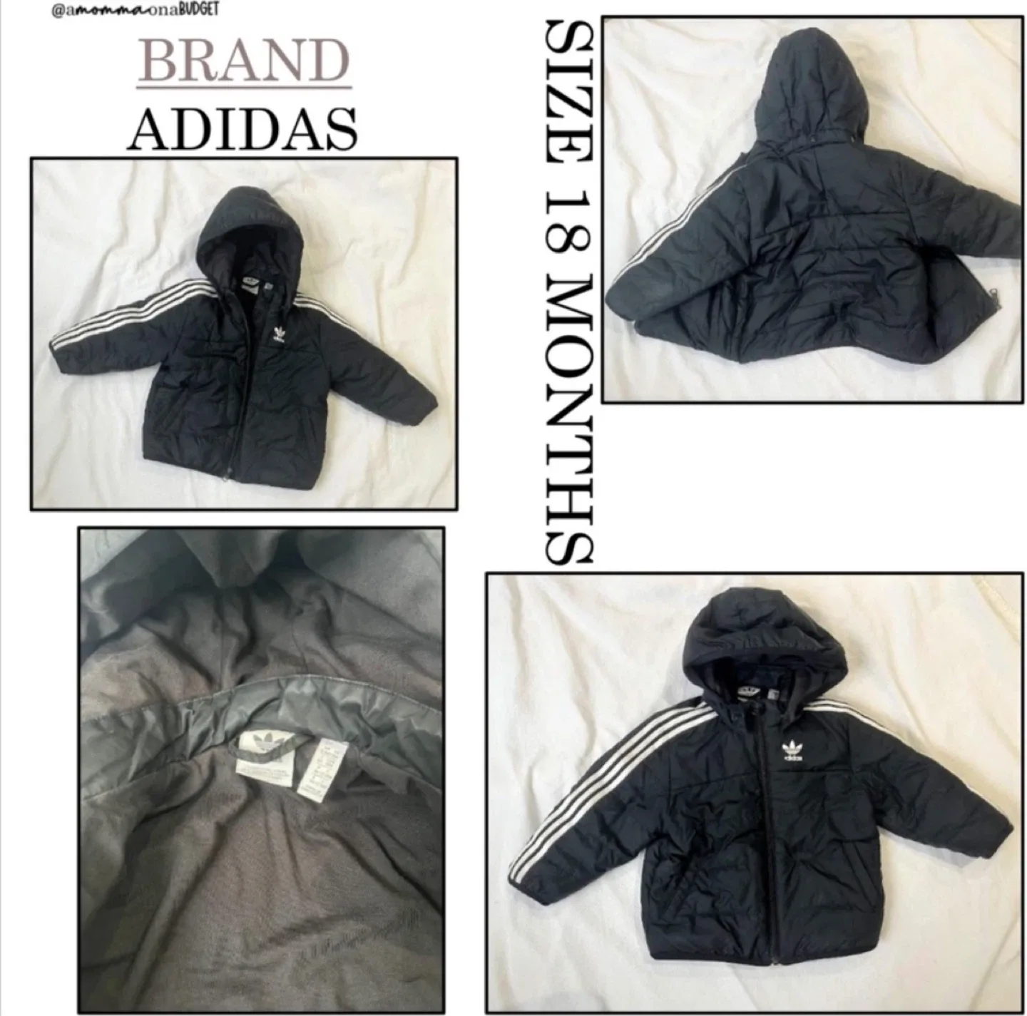 Adidas Baby Puffer Jacket - 18 Months