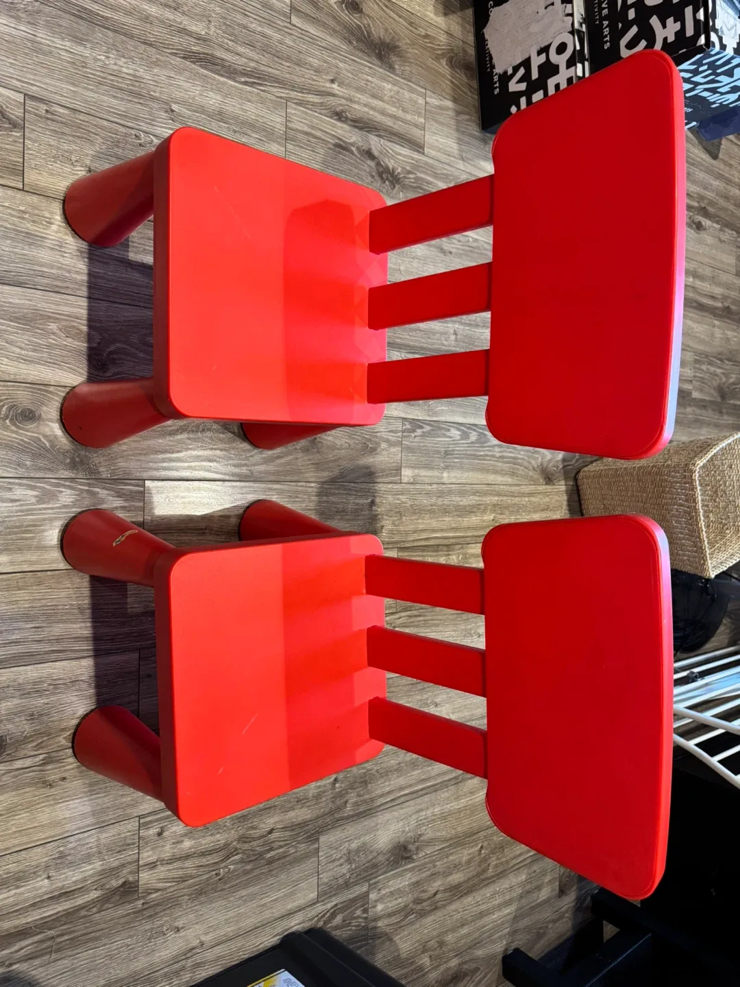 IKEA Mammut Red Children's Chair - Set of 2