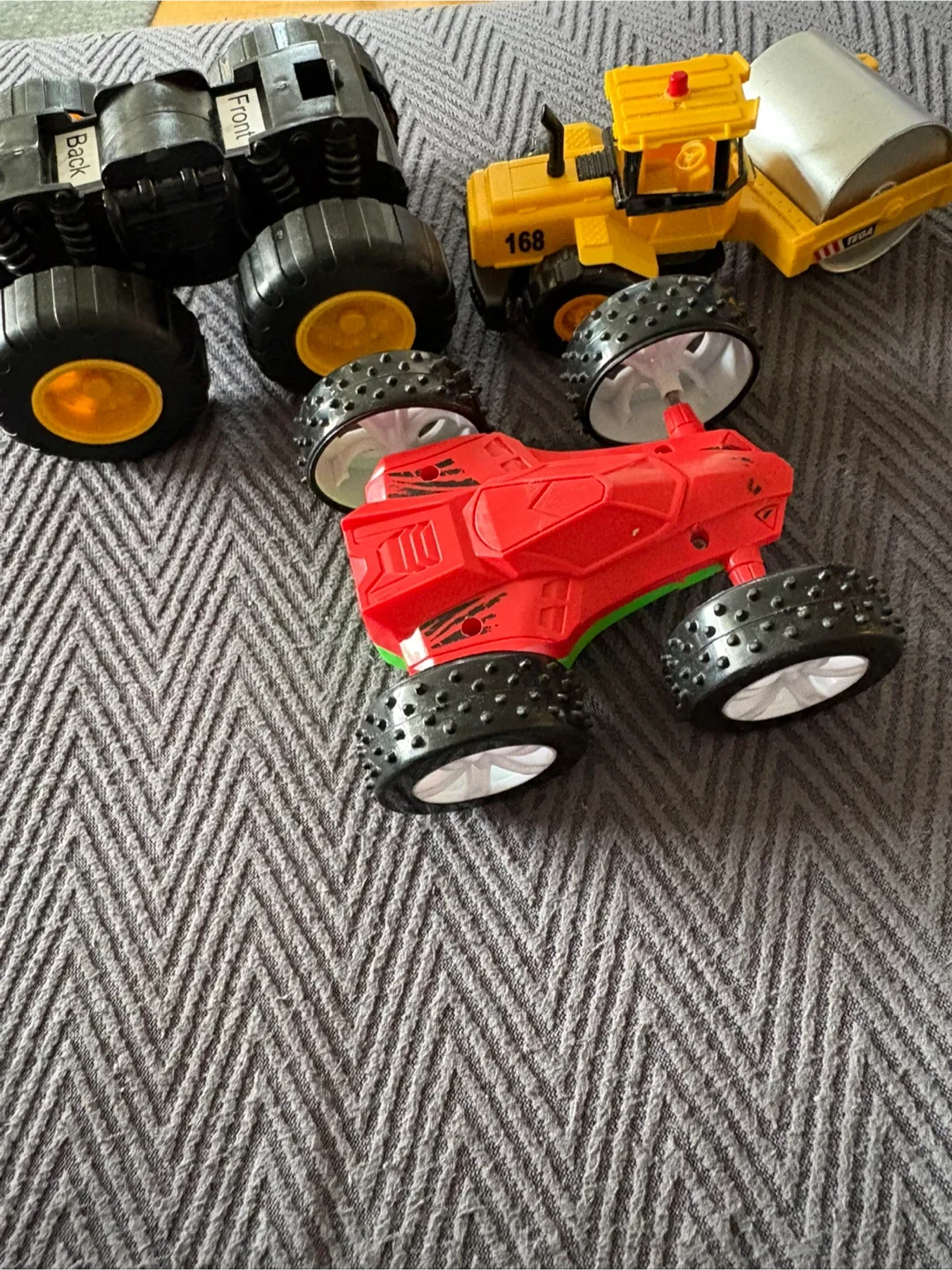 #freecycle Toy Truck Lot - Black, Yellow, Red