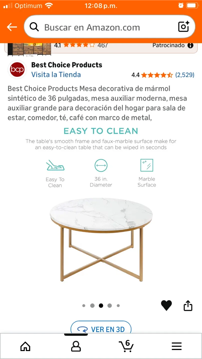 Best Choice Products Marble Coffee Table image indicator(8)