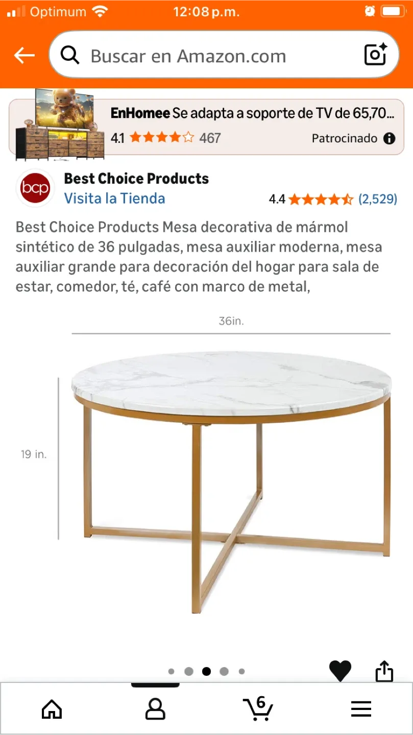 Best Choice Products Marble Coffee Table image indicator(10)
