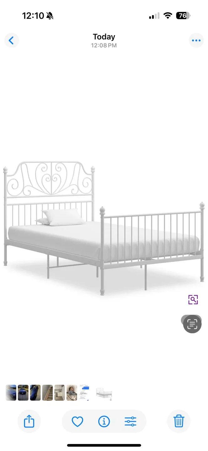 White Metal Bed Frame