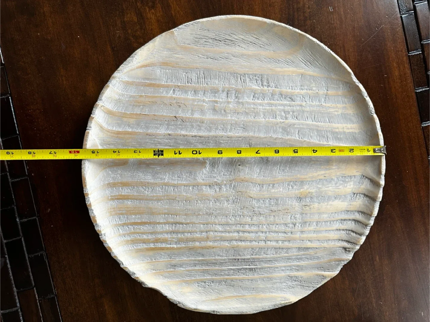 Emory wooden round tray L image indicator(2)