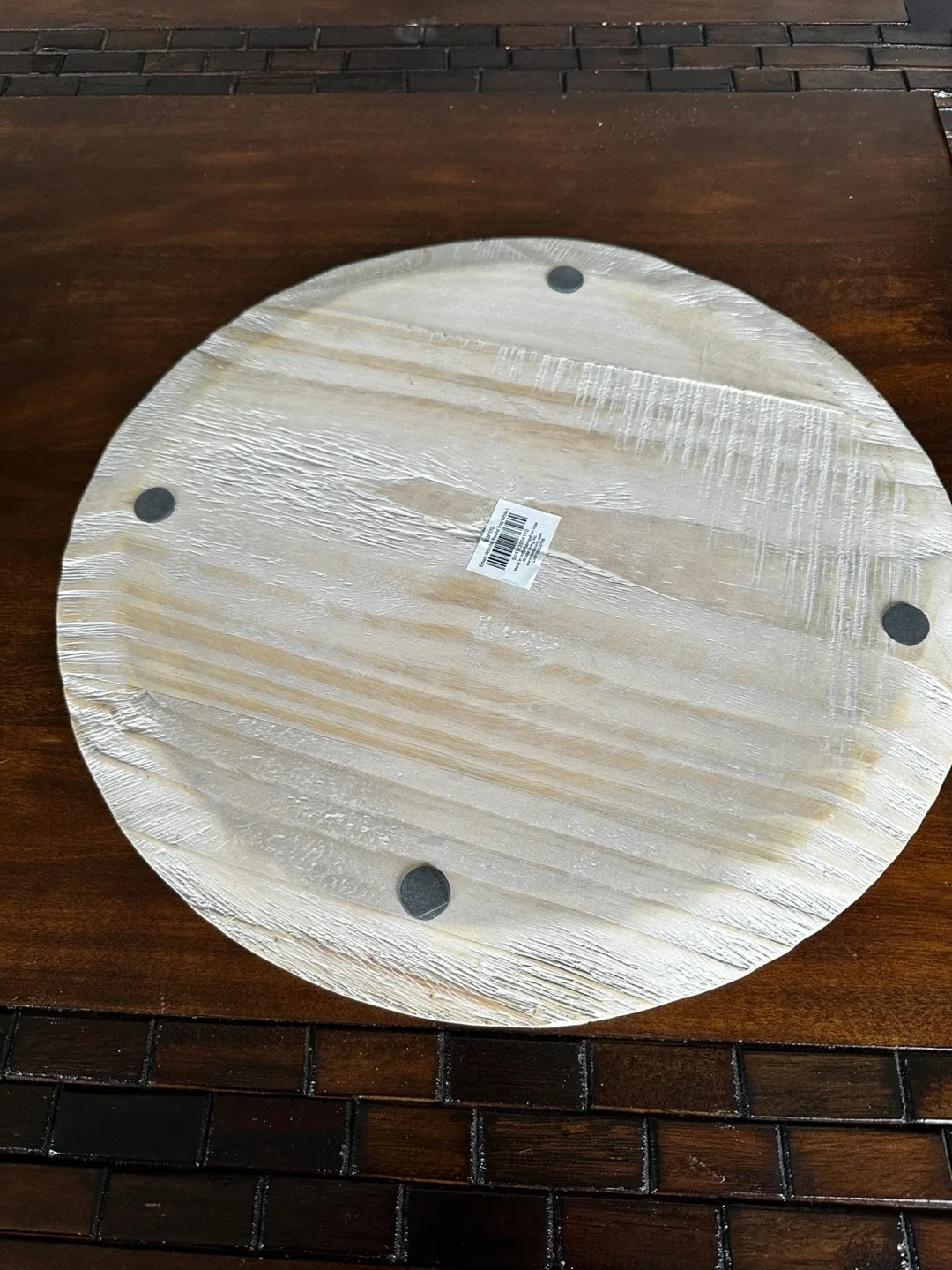 Emory wooden round tray L image indicator(4)