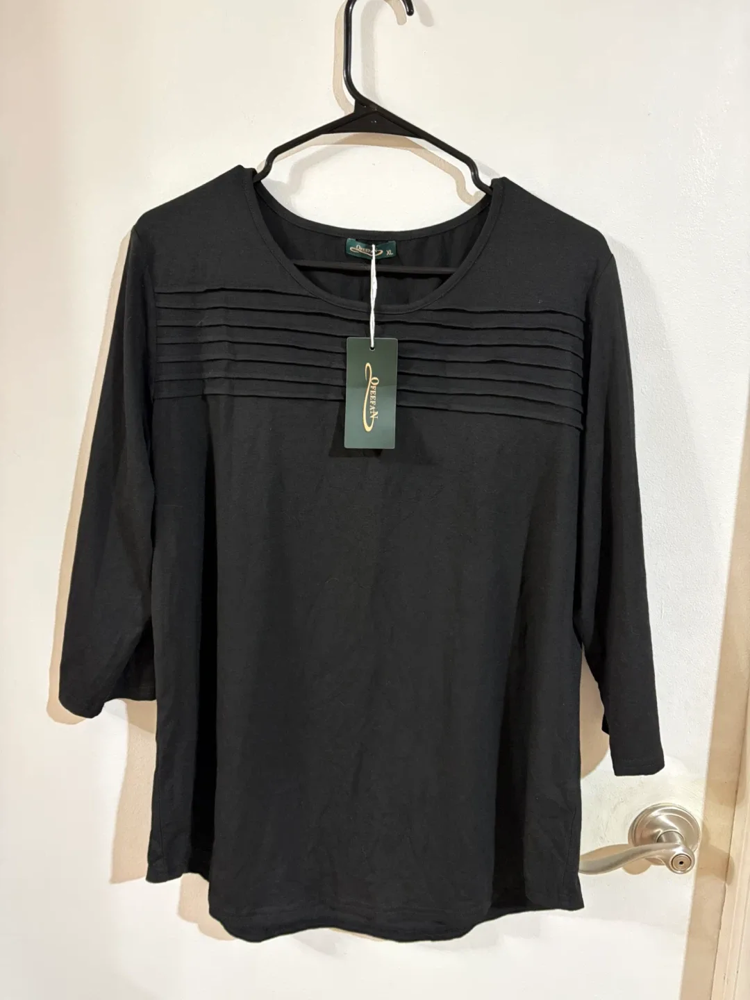 Ofeefan Black Long Sleeve Top - Size XL image indicator(7)