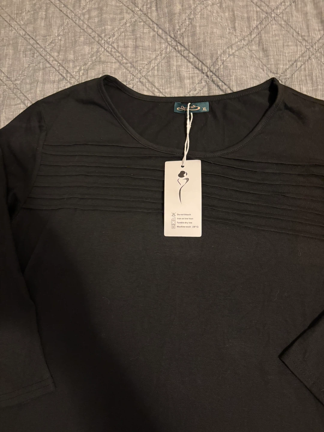 Ofeefan Black Long Sleeve Top - Size XL - photo 2