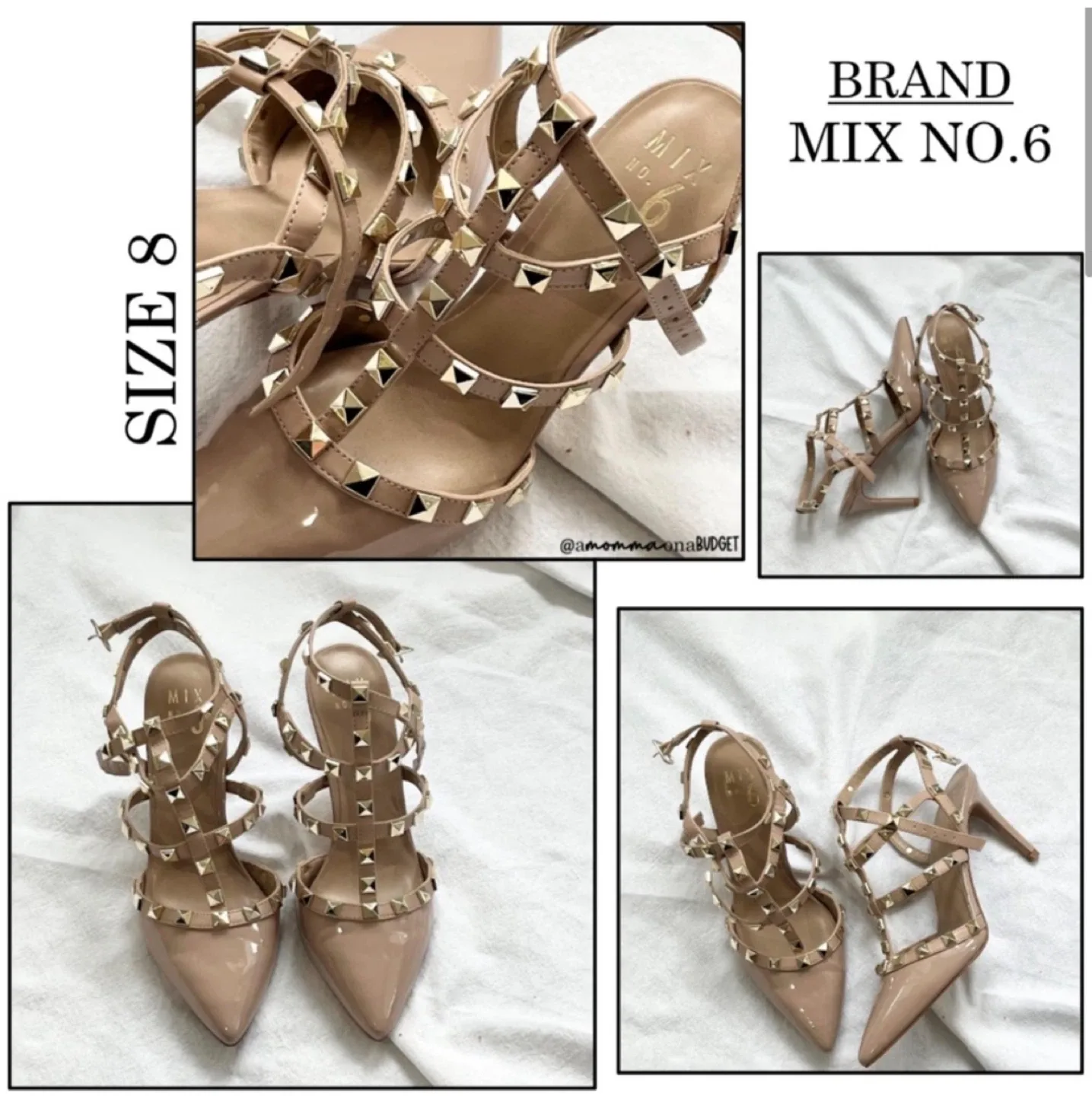 Mix No. 6 Studded Heels - Size 8