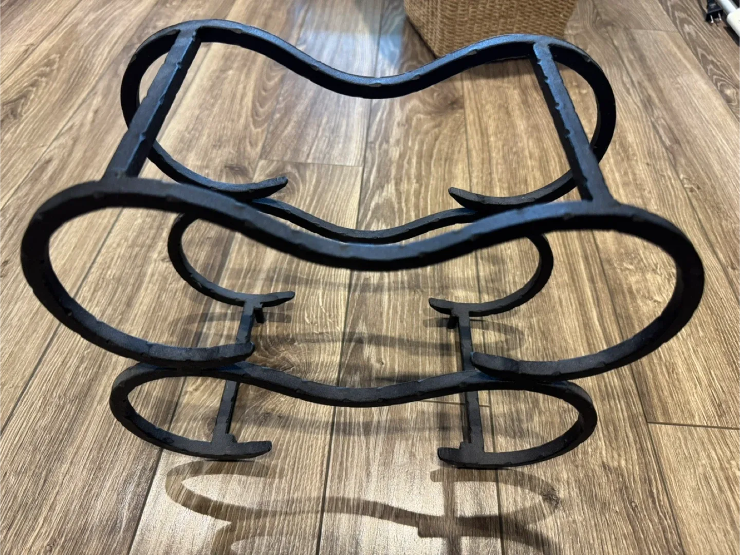 Wrought Iron Black Metal Wine Rack