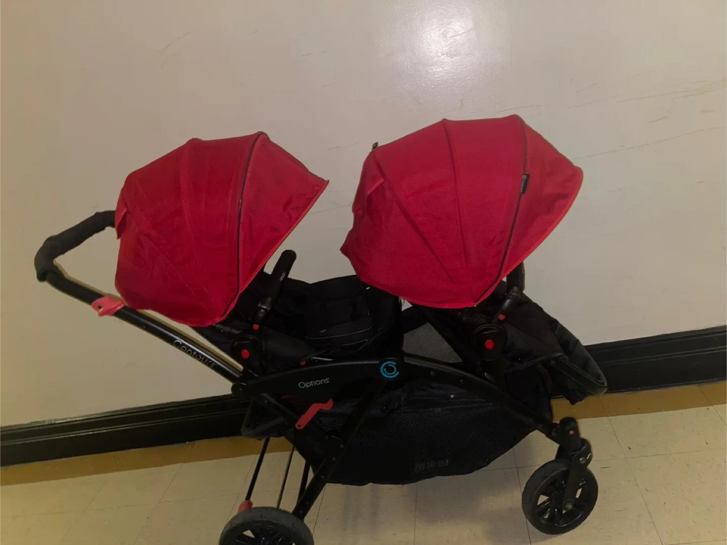 Contours Options Double Stroller - Red/Black