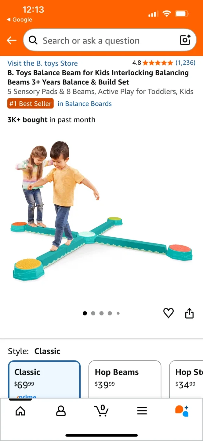 B. Toys Balance Beam Set for Kids 3+