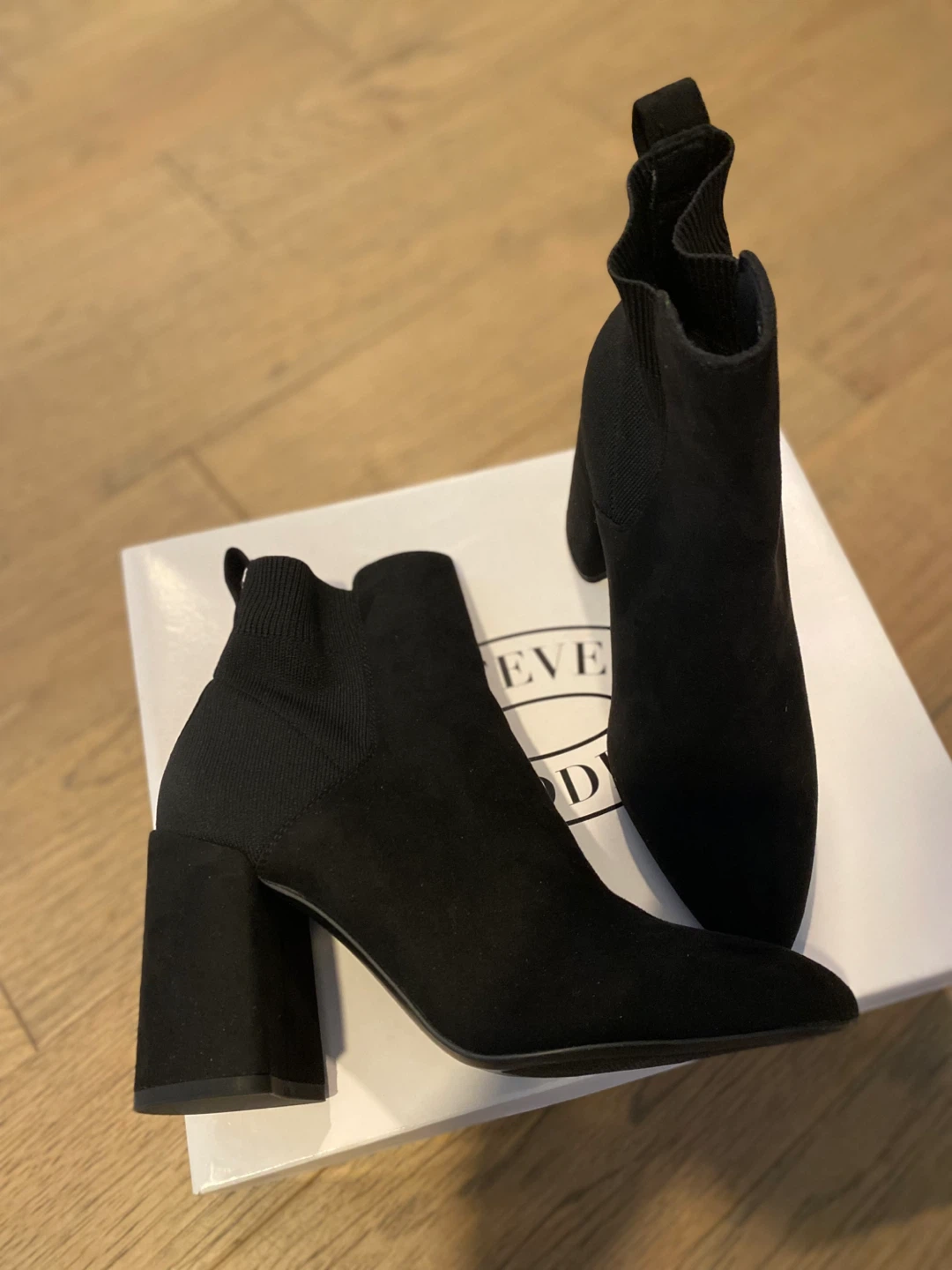 Steve Madden Black Heeled Ankle Boots