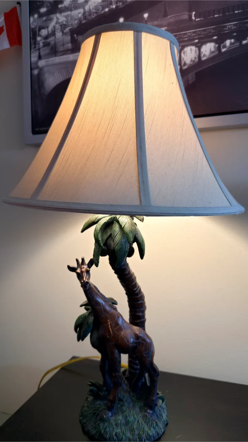 Giraffe and Palm Tree Lamp