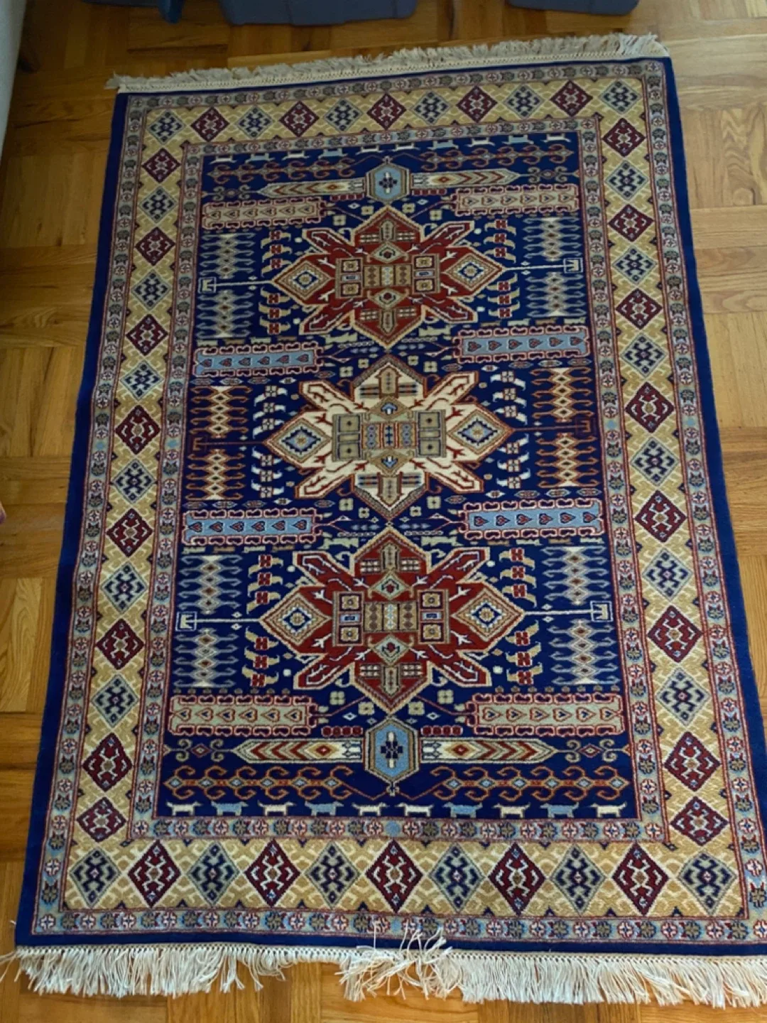 Tibetan Area Rug - Blue, Red, Beige image indicator(3)