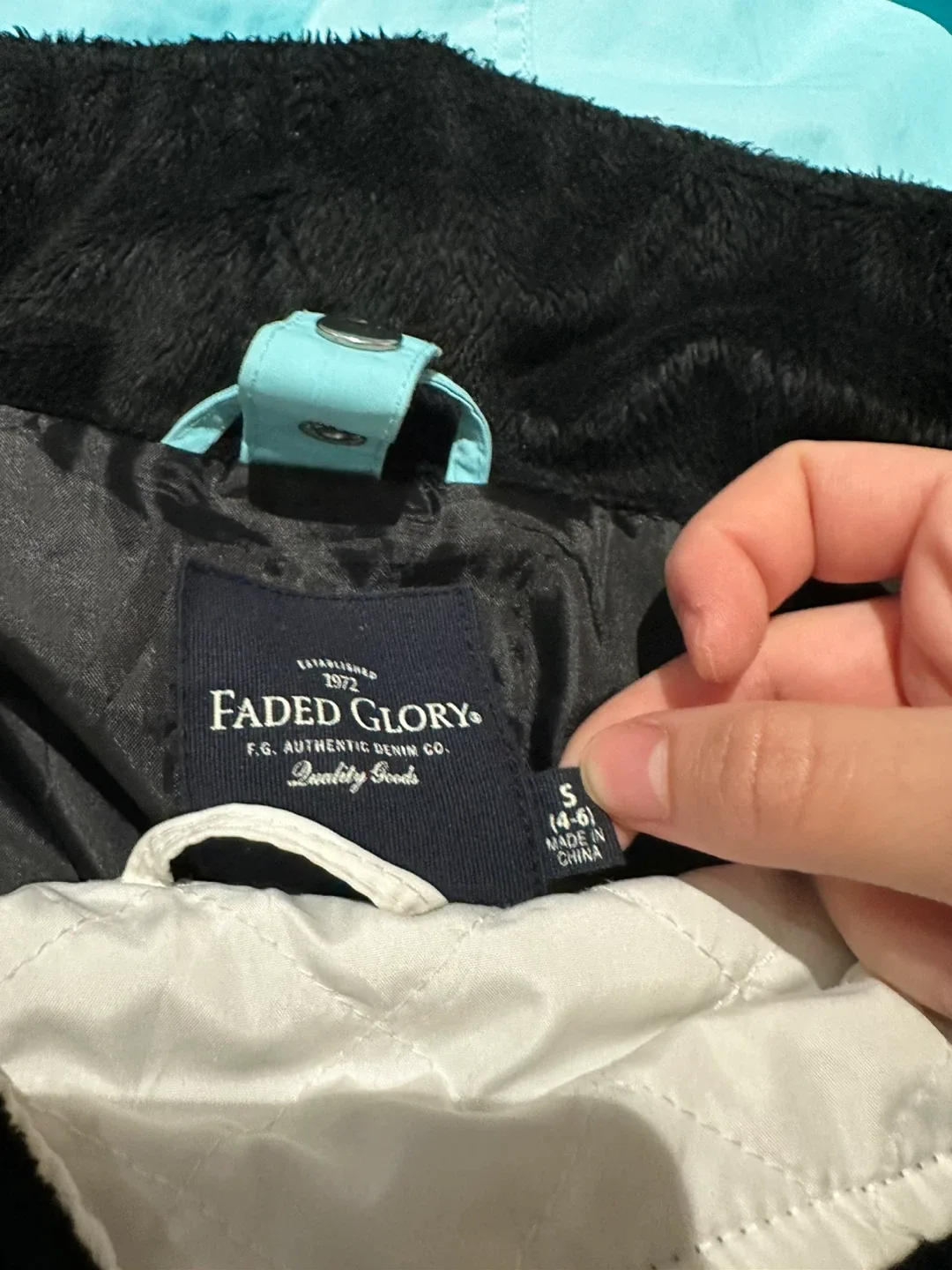 Faded Glory Light Blue Winter Jacket - Size S image indicator(4)