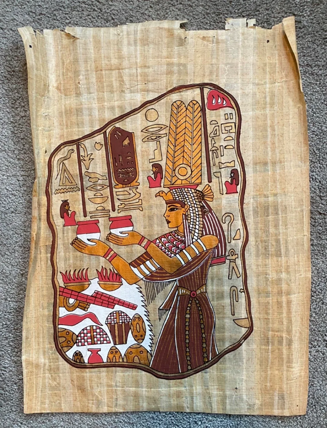 Egyptian papyrus painting