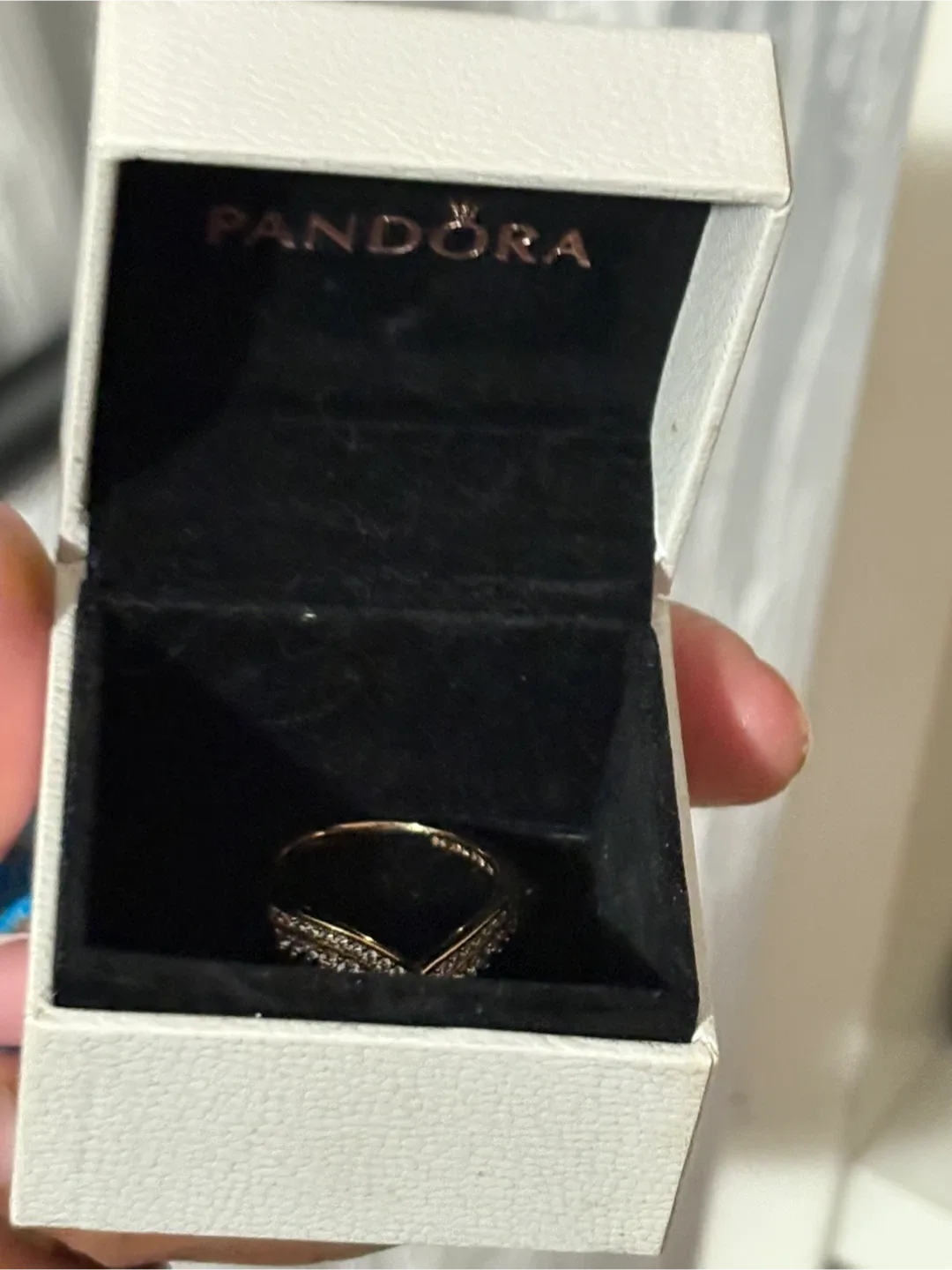 Pandora Wishbone Ring, Rose Gold SZ 7 image indicator(6)