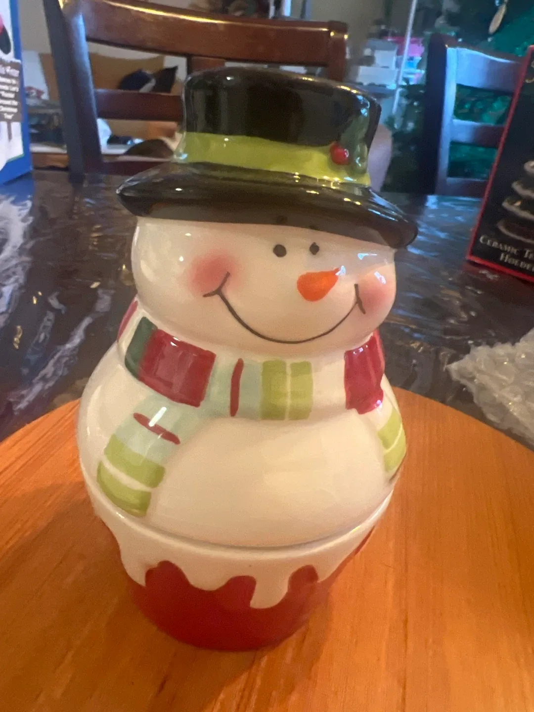 Ceramic Snowman Teapot Holder