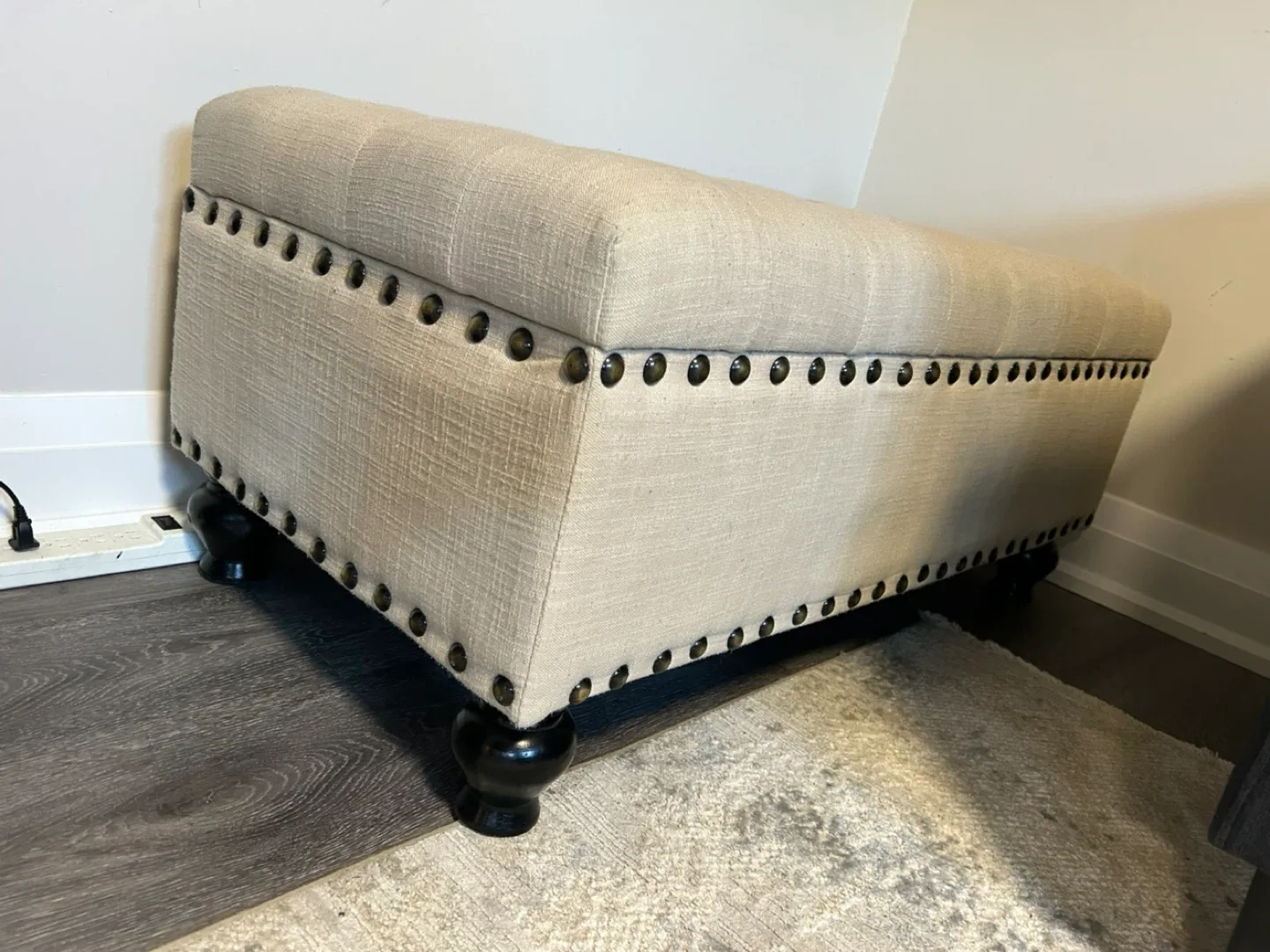 Upholstered Storage Ottoman Bench image indicator(2)