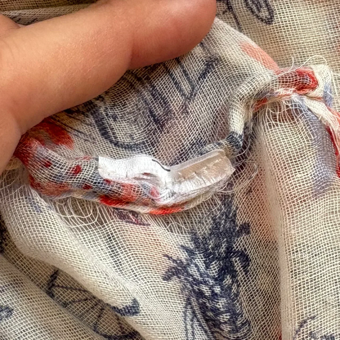 MyStyle Paris Blue Coral Floral Print Lightweight Infinity Scarf image indicator(8)