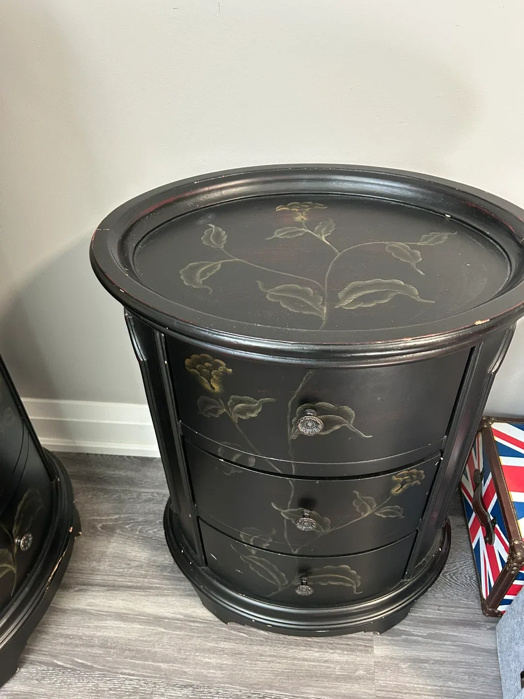 Black Floral Accent Tables - Set of 2 image indicator(3)