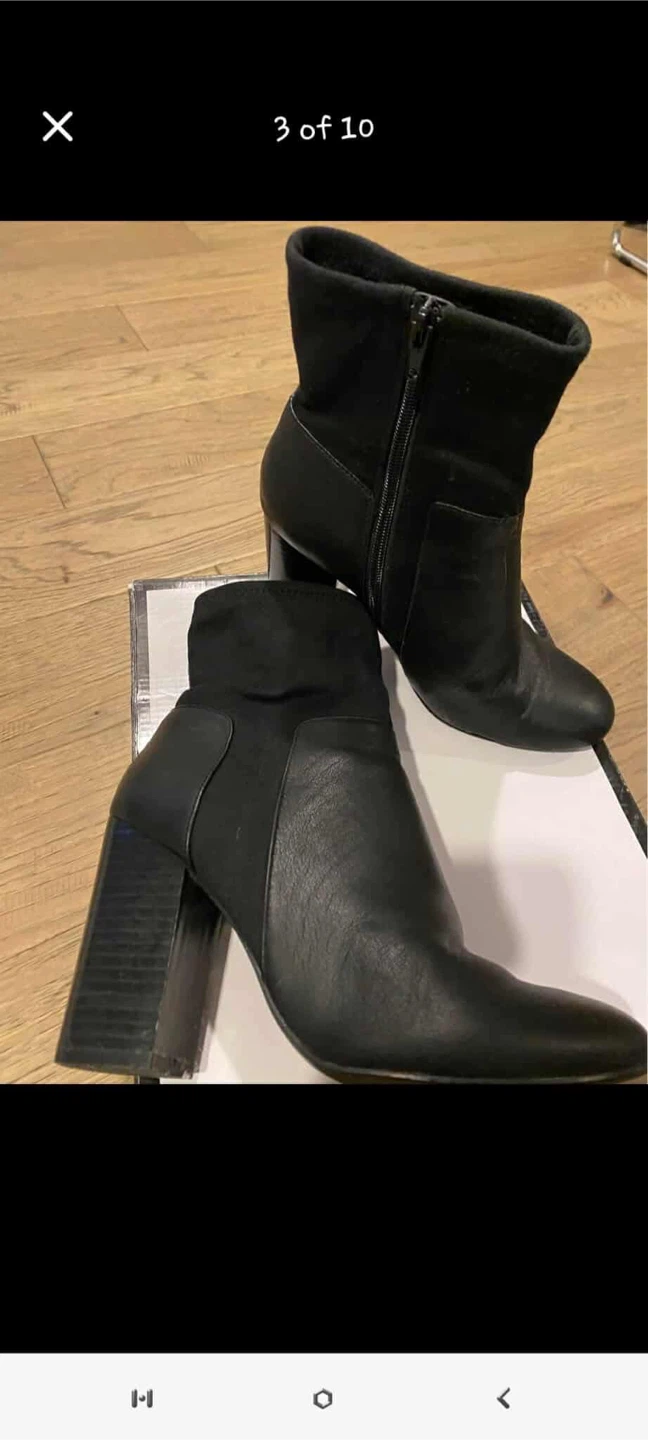 Nine West Black Heeled Ankle Boots